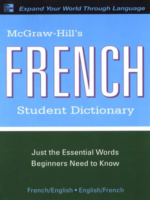 cover image of McGraw-Hill's French Student Dictionary